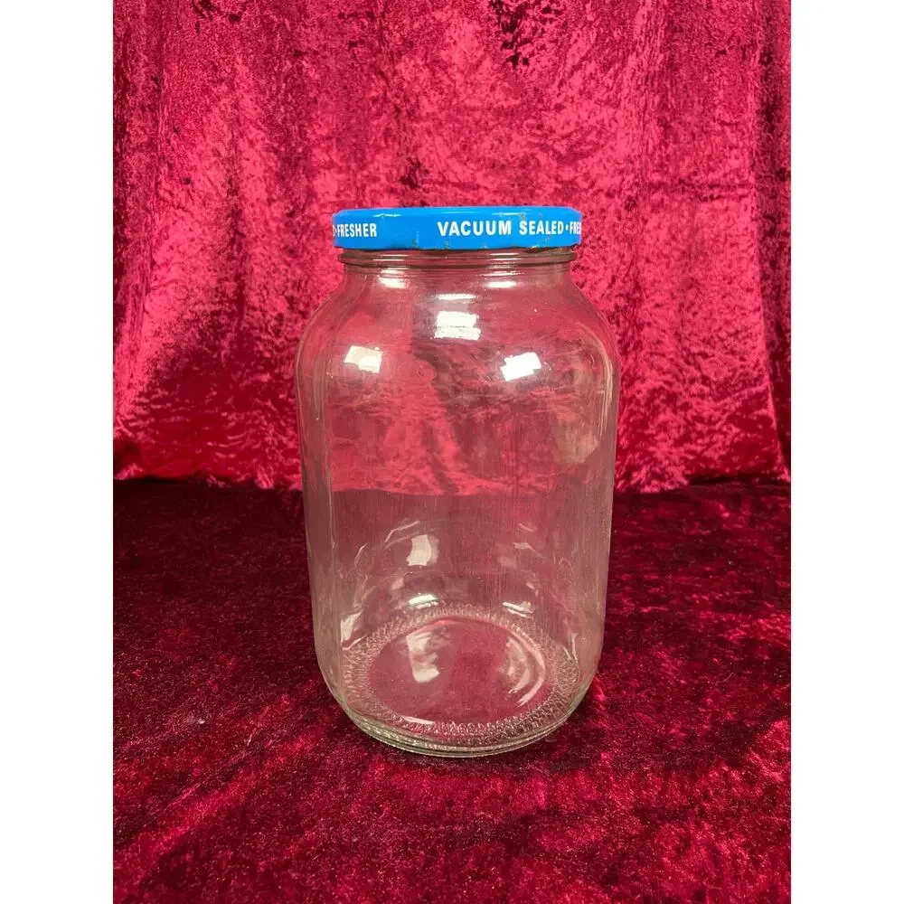 Vintage Glass Kitchen Storage Jar – Eggo Advertising Lid Mid Century Canister